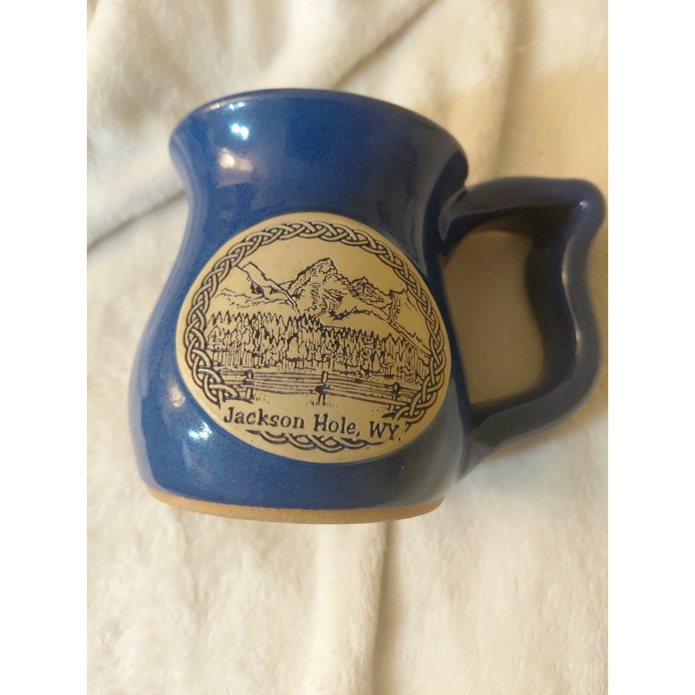 Jackson Hole Wyoming Signed Clayton Mug Coffee Cup Pottery Handmade